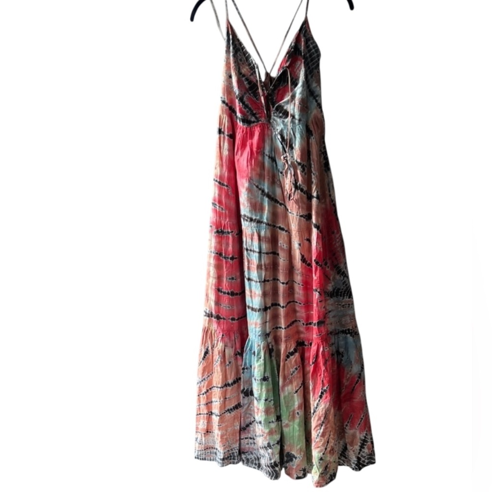 YOUNG FABULOUS & BROKE Haisey Sun Dress Tie-Dye Maxi Size S EUC Boho Festival - Picture 10 of 13